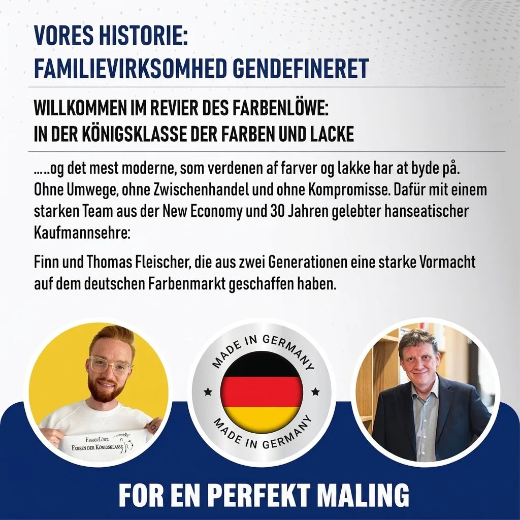 Tysk familievirksomhed Farbenlöwe redefinerer maling og lakindustrien. Finn og Thomas Fleischer. Made in Germany.