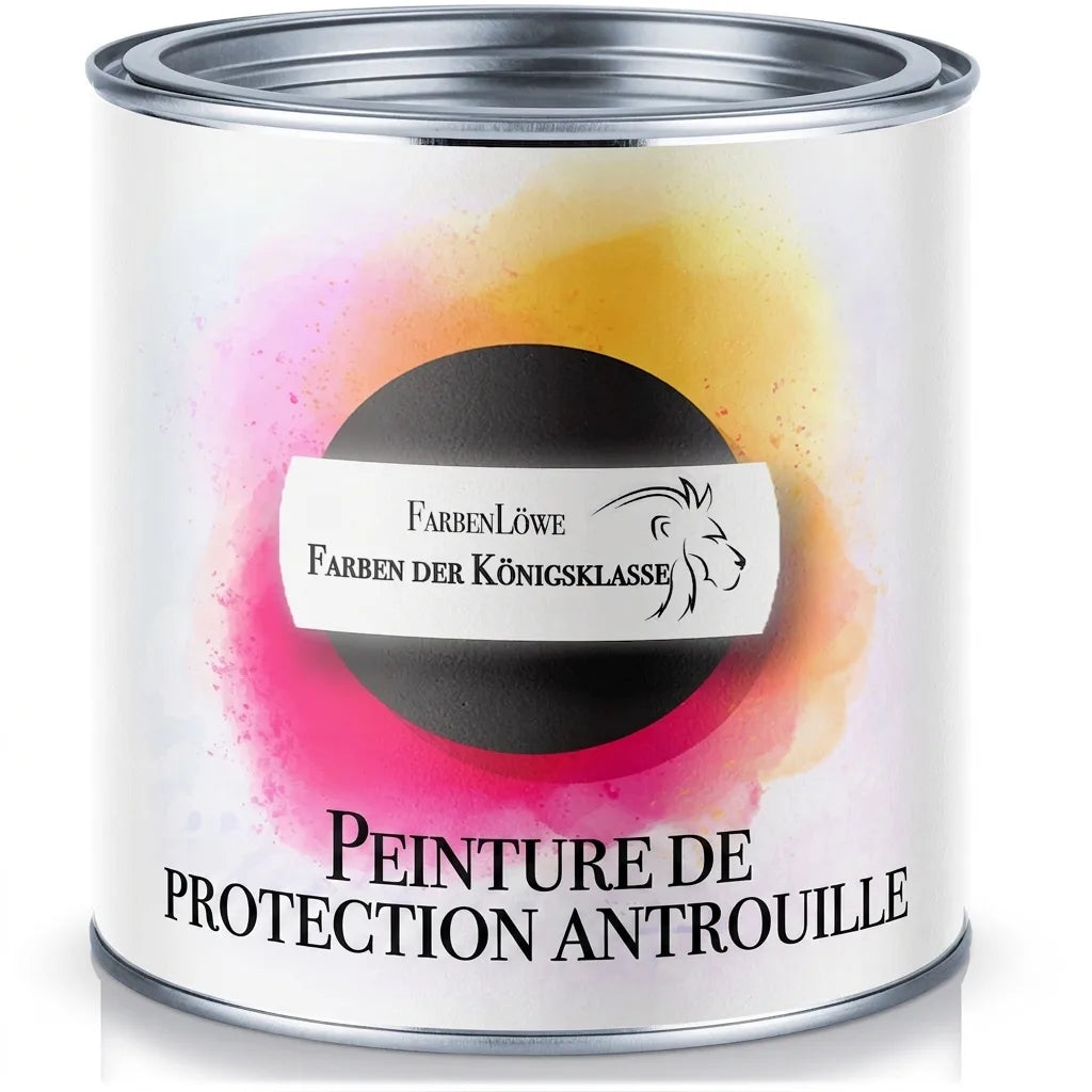 Pot de peinture antirouille FarbenLöwe, couleurs de classe royale.