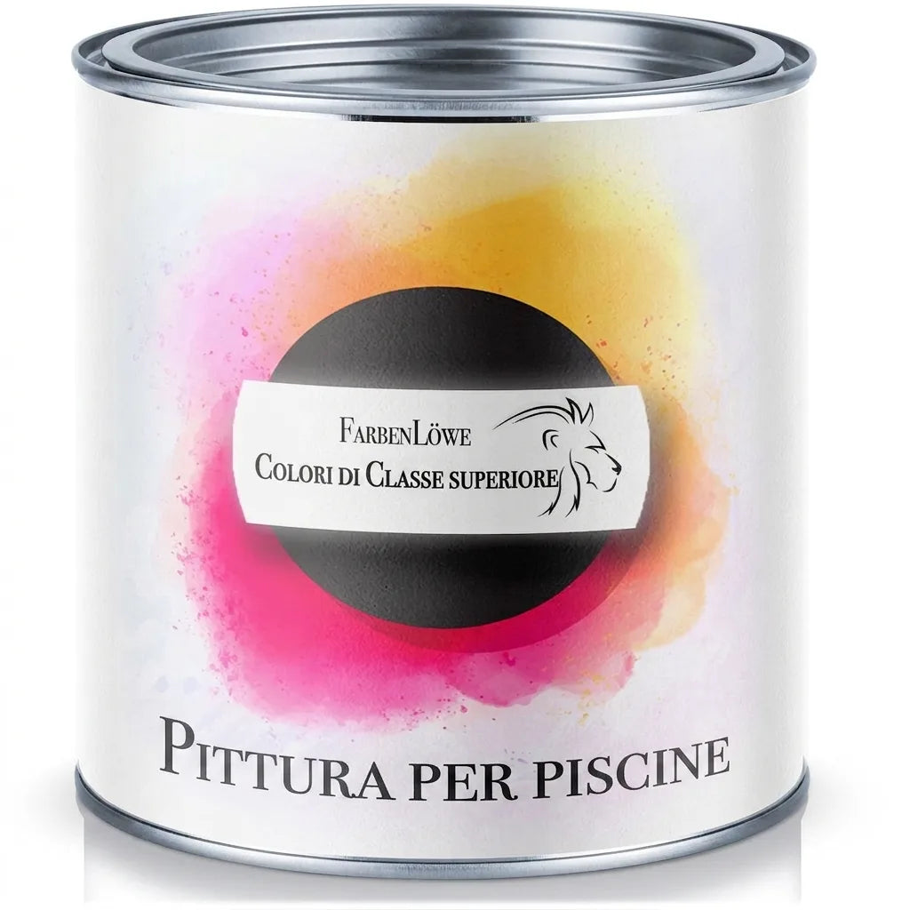 Lattina di vernice per piscine FarbenLöwe, colori premium della classe reale.