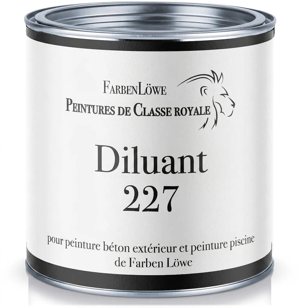 Pot de diluant Farben Löwe 227 pour peinture béton et piscine.