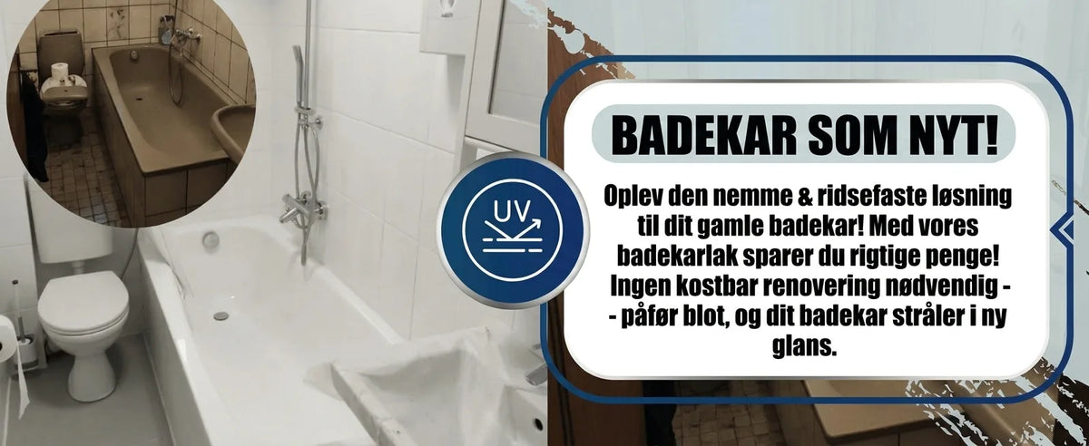 Før/efter: Gør dit gamle badekar som nyt med ridsefast badekar maling. Nem løsning sparer penge på renovering.