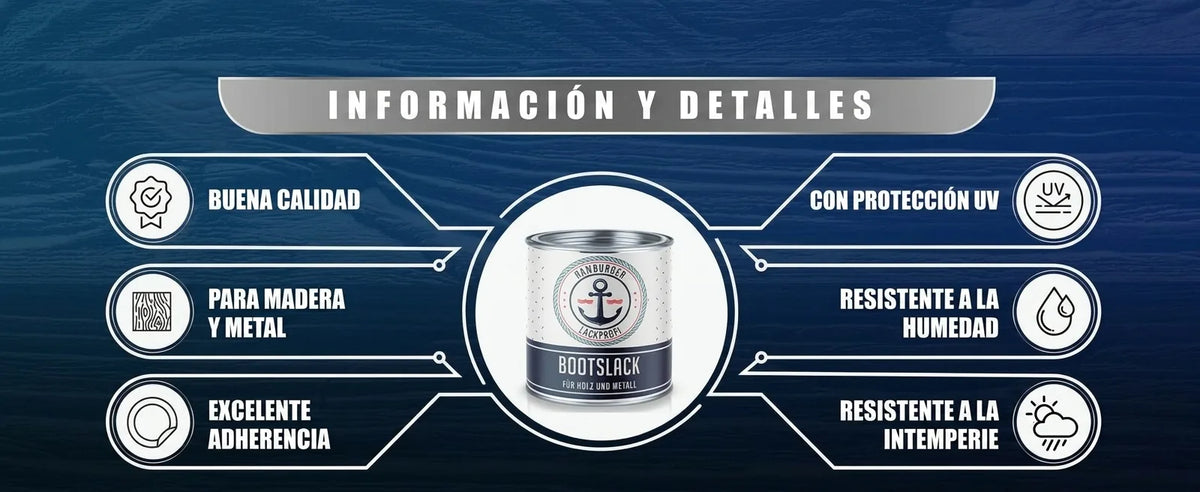 Barniz para barcos: información y detalles, calidad, madera/metal, adherencia, protección UV, humedad, intemperie.