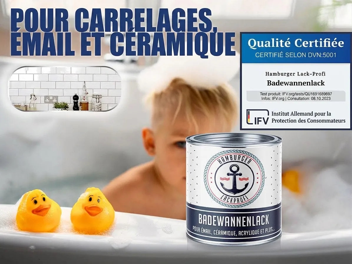 Peinture laque Hamburger Lack-Profi pour baignoires, carrelage, émail et céramique. Qualité certifiée.