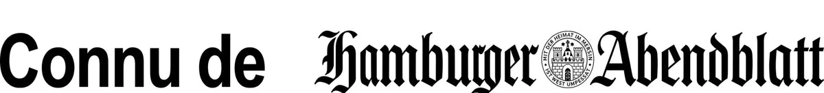 Logo "Bekannt aus Hamburger Abendblatt" (Connu du journal allemand Hamburger Abendblatt).