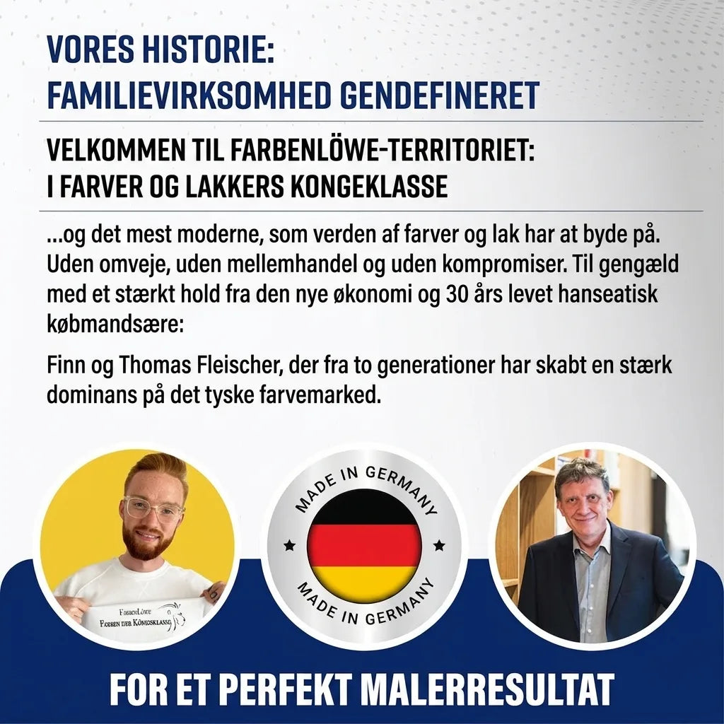 Farbenlöwe: Tysk familievirksomhed redefinerer maling og lak. Grundlæggere Finn & Thomas Fleischer.