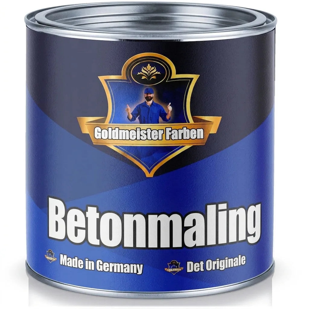 Dåse med Goldmeister Farben betonmaling. Fremstillet i Tyskland, det originale produkt.