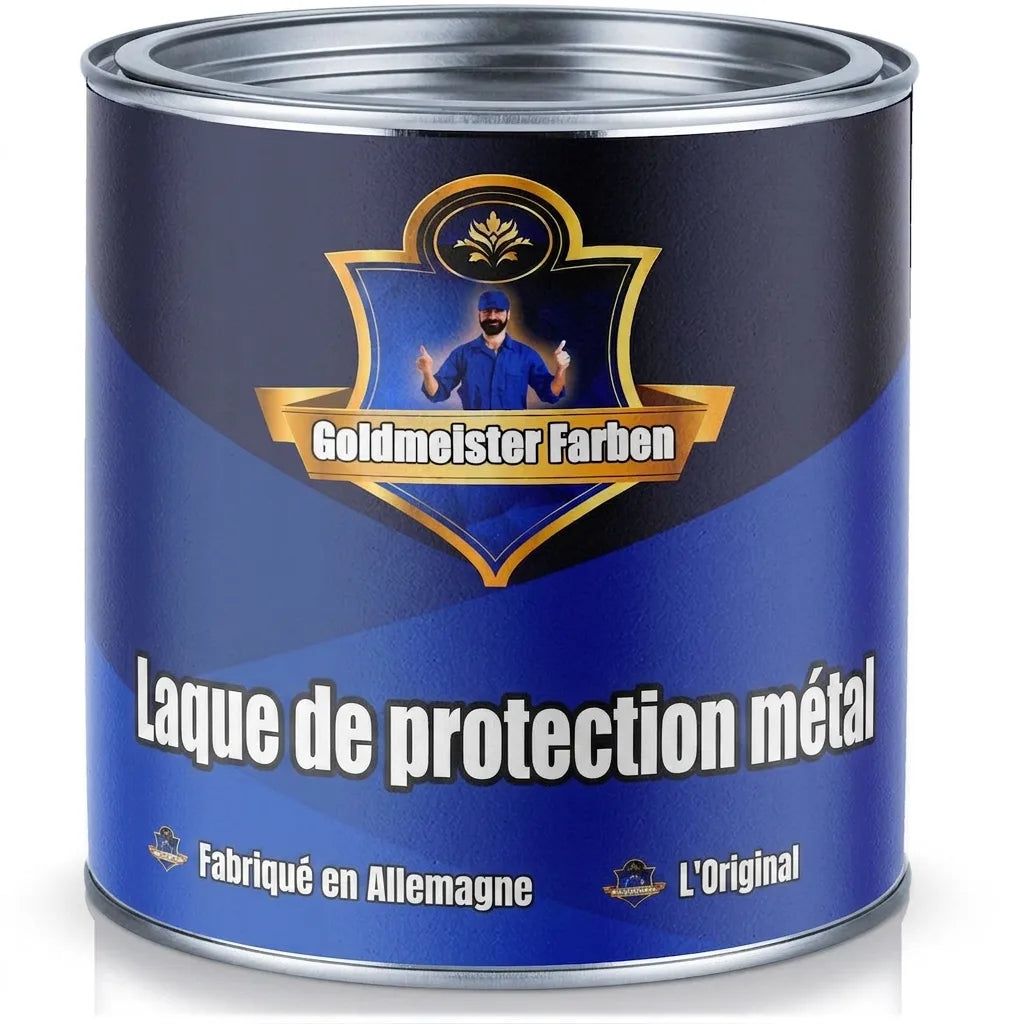 Pot de peinture Goldmeister Farben bleu pour protection métal, Made in Germany, L'Original.