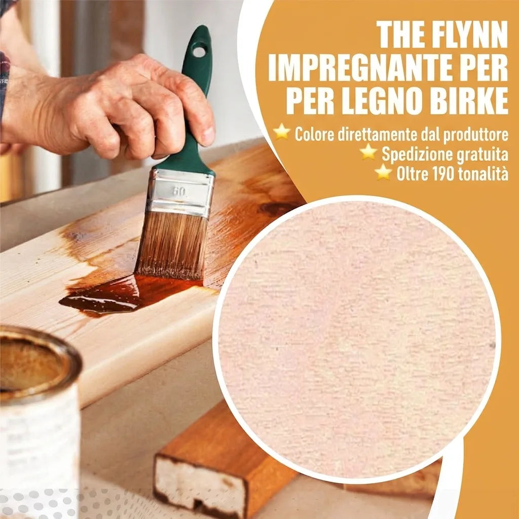 The Flynn Impregnante legno Betulla applicato con pennello. Offerta: spedizione gratuita, oltre 190 tonalità.