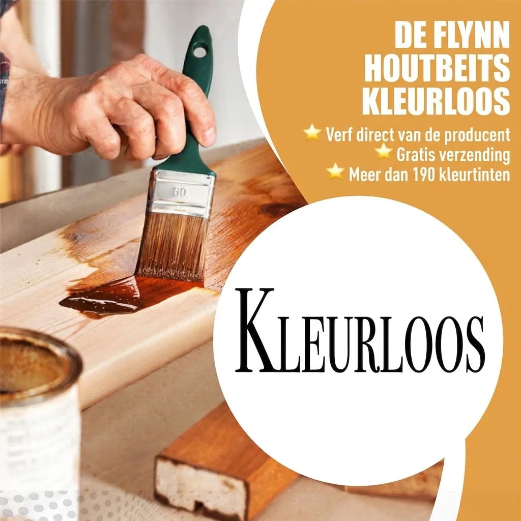 The Flynn kleurloze houtbeits wordt aangebracht op hout. Direct van de fabrikant, gratis verzending, 190+ tinten.