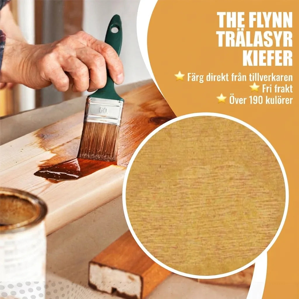 Hand målar furuträ med Flynn trälasyr. Direkt från tillverkaren, gratis frakt, över 190 nyanser.