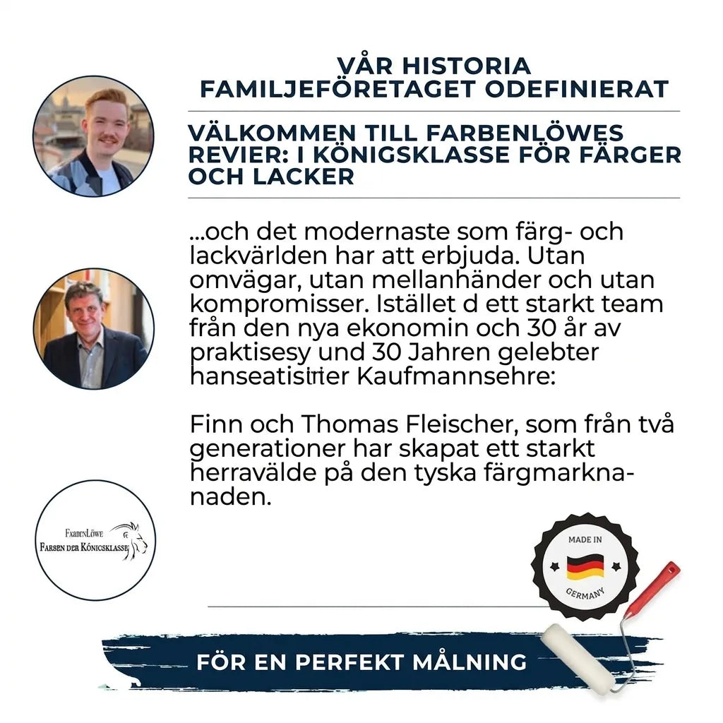 Farbenlöwe: Tysk familjeägd firma för premiumfärger och lacker, tillverkade i Tyskland.