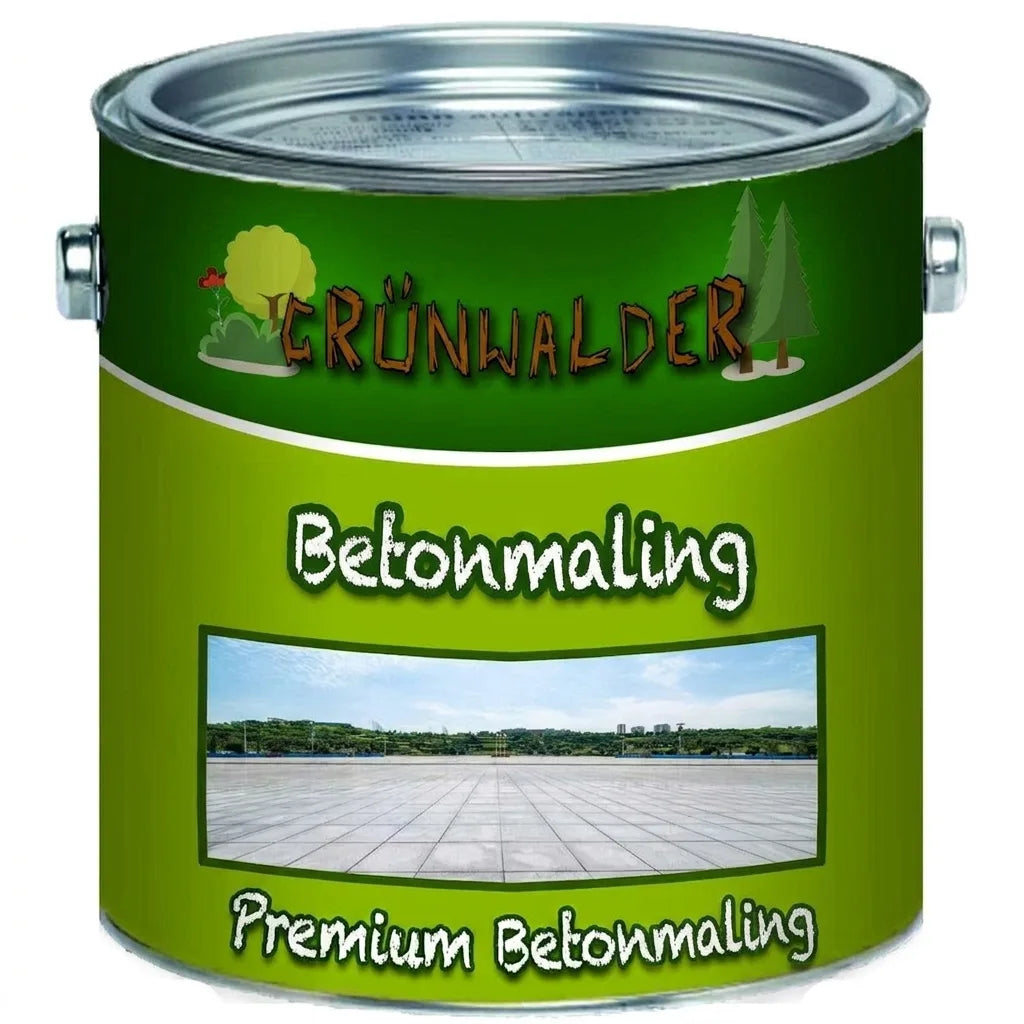 Grünwalder Premium Betonmaling i en grøn metaldåse.