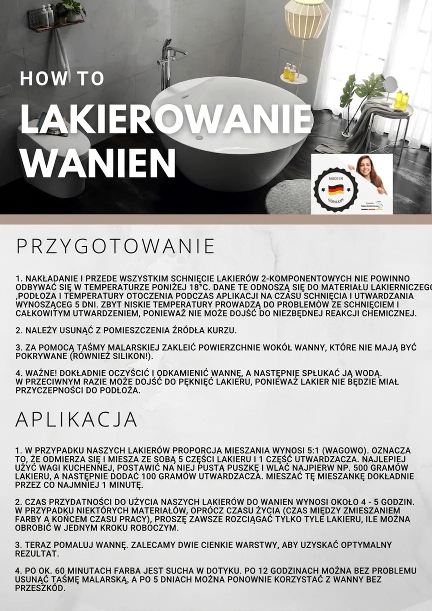 Instrukcja krok po kroku jak pomalować wannę. Wskazówki dotyczące przygotowania i aplikacji farby.
