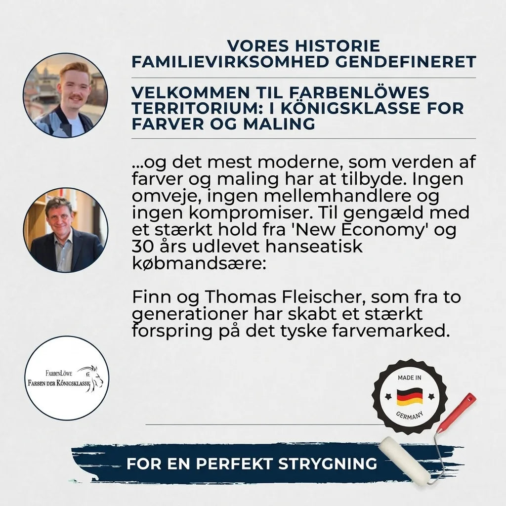 Finn og Thomas Fleischer præsenterer FarbenLöwe, et tysk familieforetagende med maling i kongeklasse.