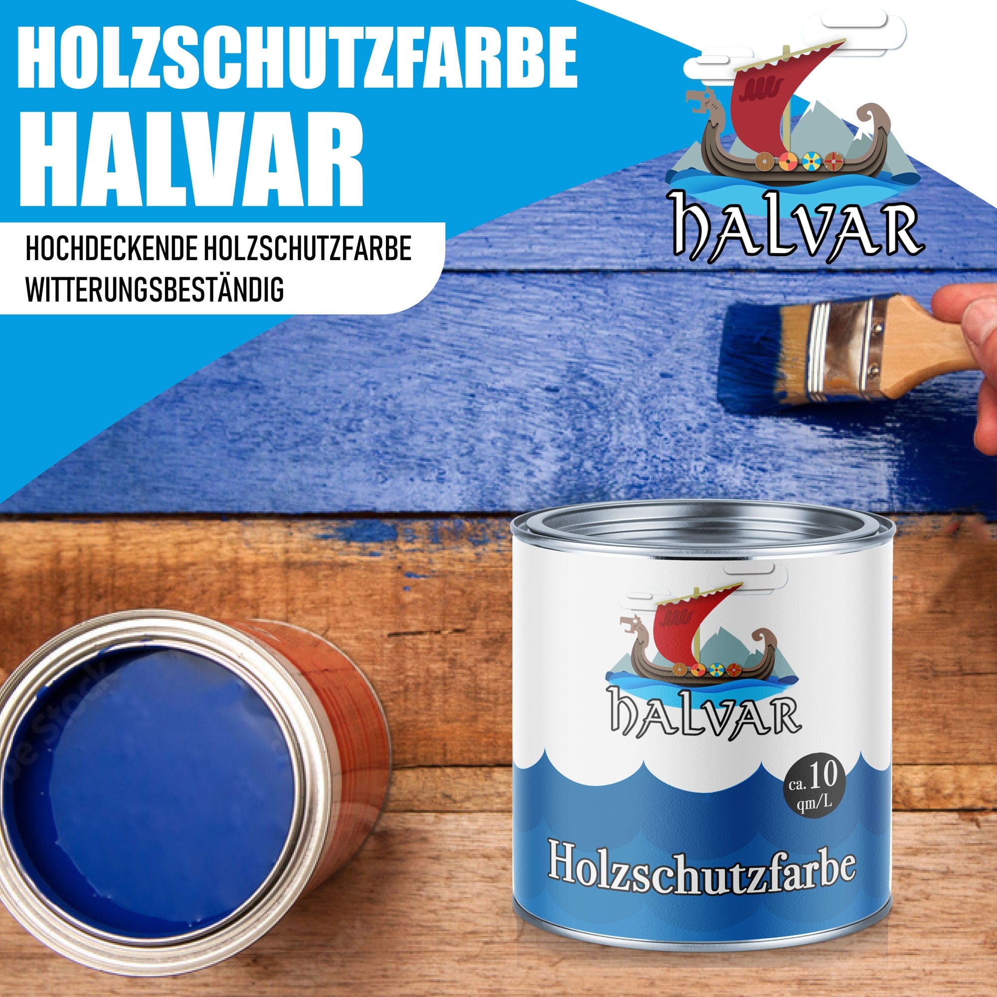 Halvar Lacke & Beschichtungen Halvar Holzschutzfarbe - Wetterschutzfarbe & Langzeitschutz