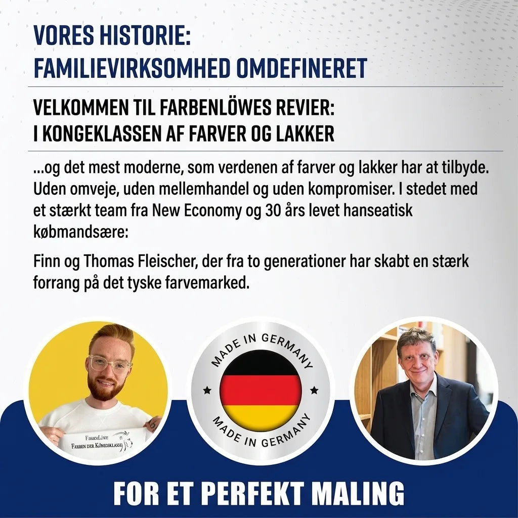 Tysk familie malerfirma FarbenLöwe med Finn og Thomas Fleischer, der definerer maling på ny, 'Made in Germany'.