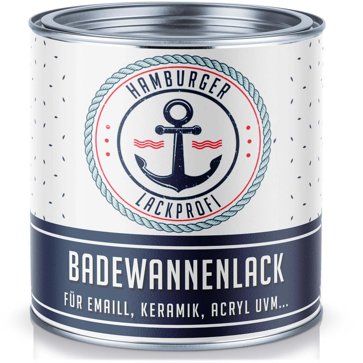 Lata de pintura "HAMBURGER LACKPROFI" "BADEWANNENLACK" para bañeras.