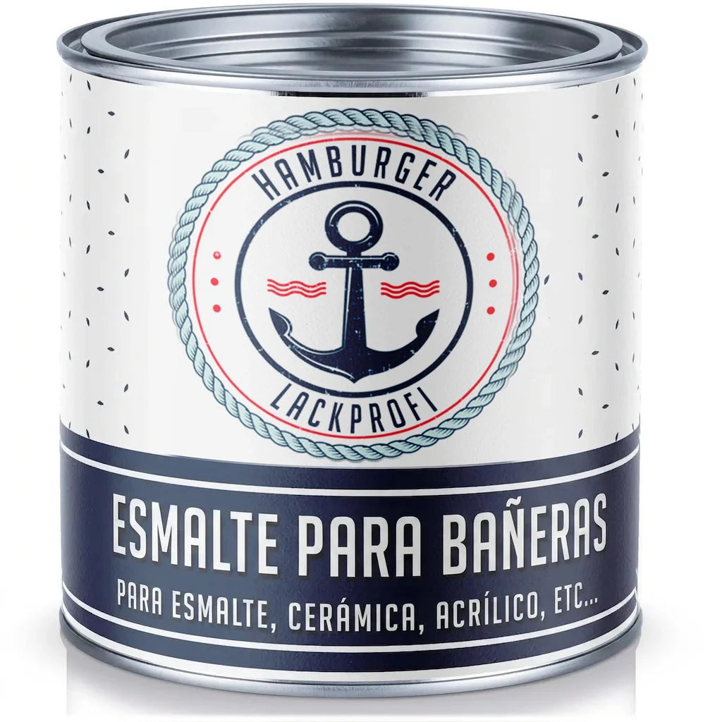 Bote de pintura para bañeras marca Hamburger Lackprofi. Para esmalte, cerámica, acrílico.