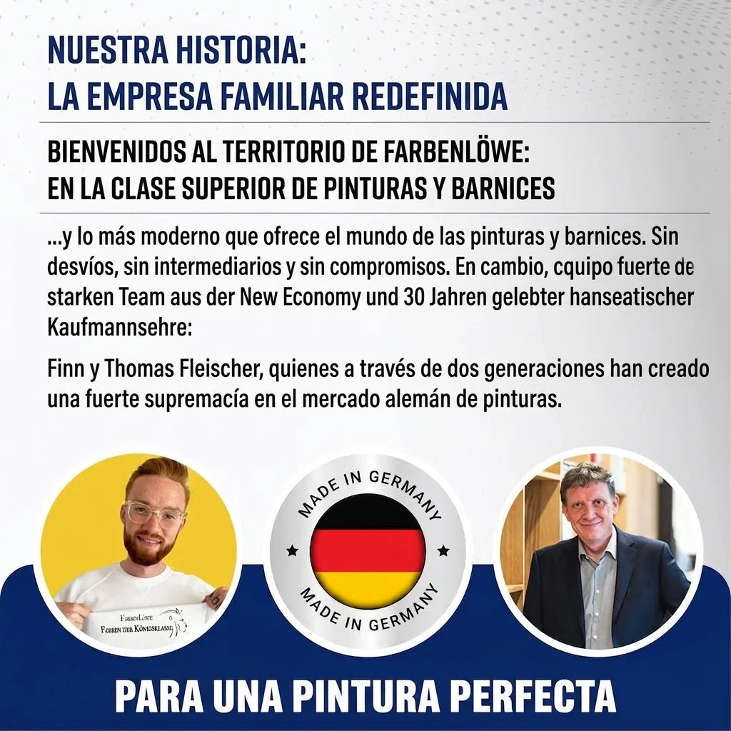 Finn y Thomas Fleischer, fundadores de Farbenlöwe, empresa familiar alemana de pinturas y barnices de alta calidad.