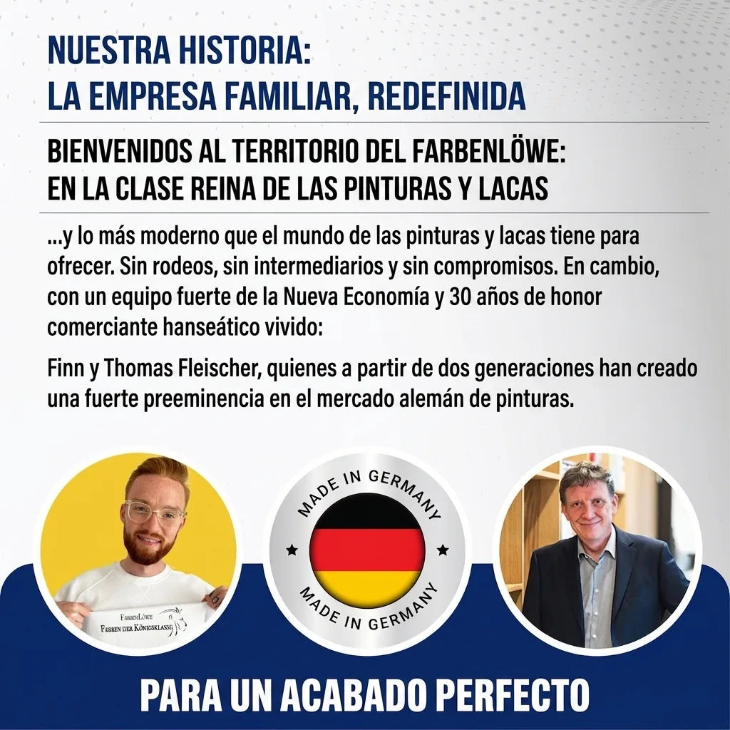Historia de empresa familiar alemana de pinturas: Finn y Thomas Fleischer redefinen el mercado con calidad y tradición.