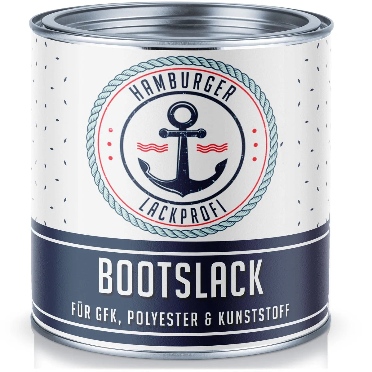 Lata de pintura para barcos Hamburger Lackprofi con ancla, para GFK, poliéster y plástico.