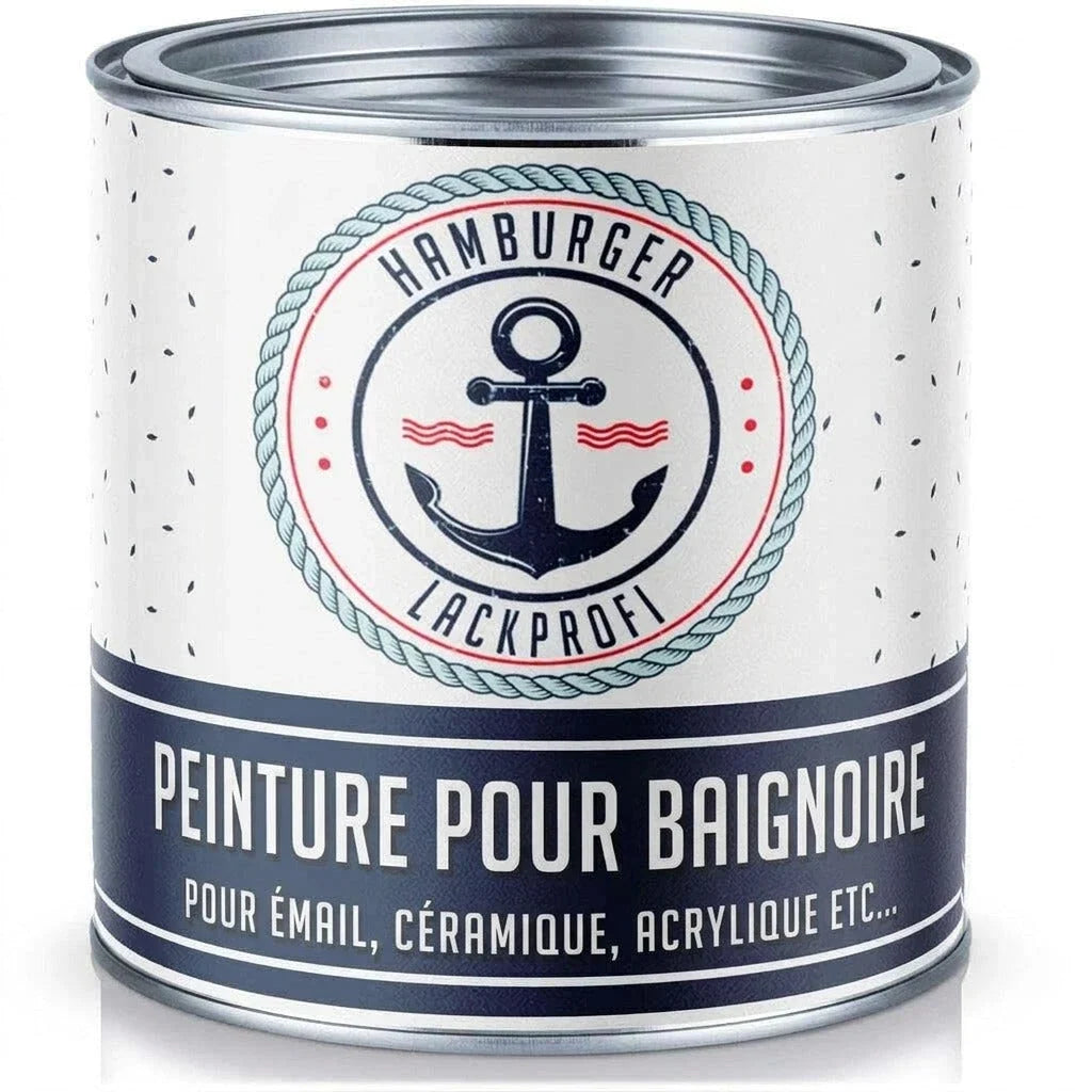 Peinture pour baignoire 2K kit tout-en-un (X500), accessoires XXL inclus - Hamburger Lack-Profi