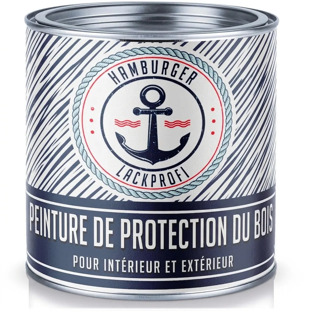 Pot de peinture protectrice pour bois Hamburger Lackprofi, pour intérieur et extérieur.