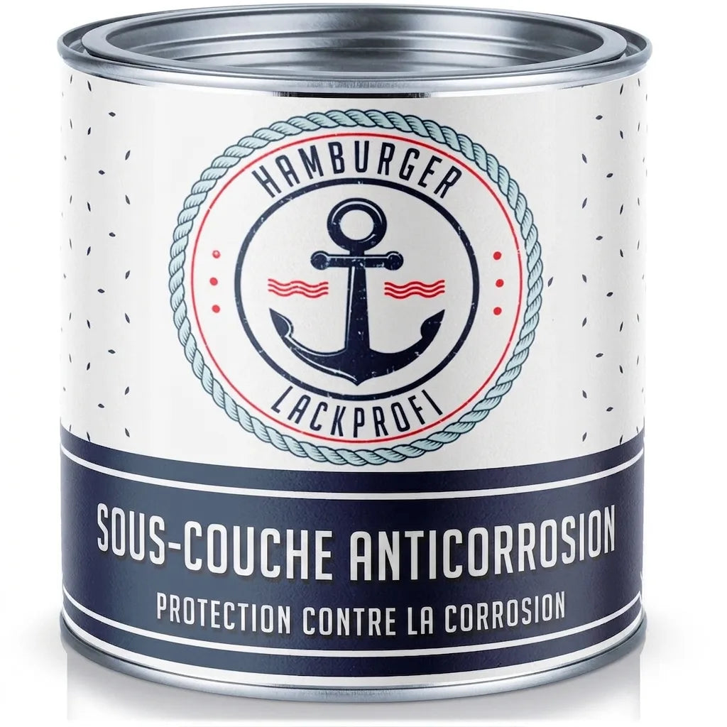 Pot de peinture Hamburger Lackprofi, apprêt antirouille et anticorrosion, avec un logo d'ancre.