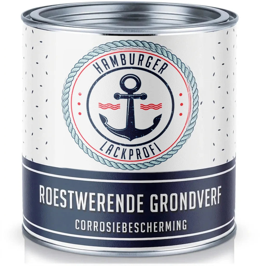 Blik Hamburger Lackprofi roestwerende grondverf met ankerlogo, voor corrosiebescherming.
