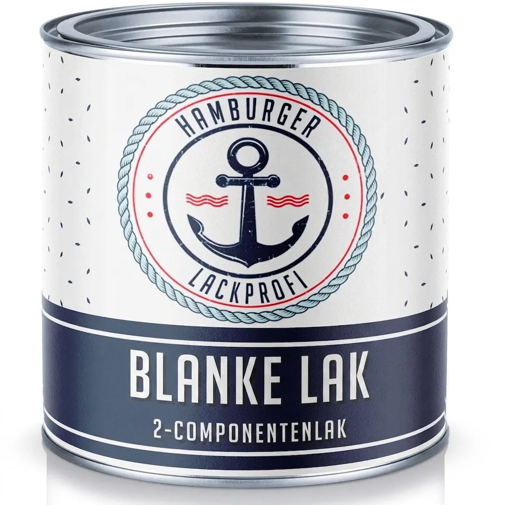 Blik Hamburger Lackprofi 2-componenten blanke lak. Professionele en duurzame coating.