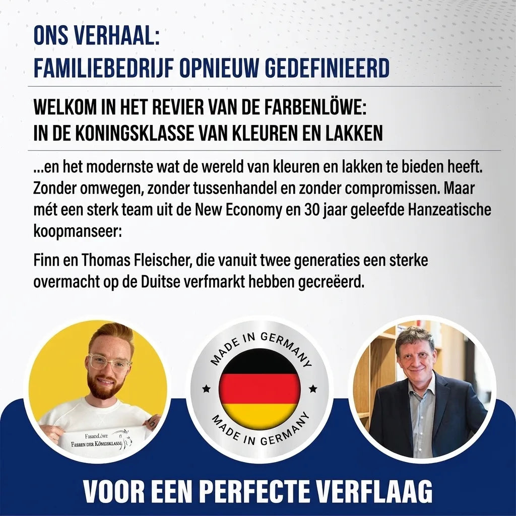 Duits familiebedrijf Farbenlöwe herdefinieert de verf- en lakmarkt met premium kwaliteit en direct verkoop.