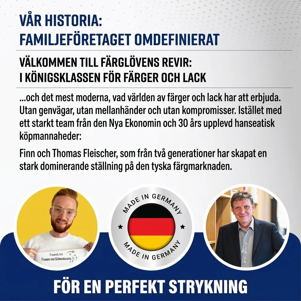 Tysk familjeföretag Farbenlöwe presenterar färg och lack i toppklass med Finn och Thomas Fleischer.