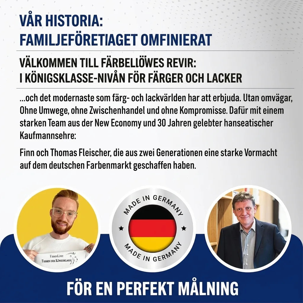 Tysk familjehistoria: Finn och Thomas Fleischer om färger & lacker. Kvalitet och 'Made in Germany'.
