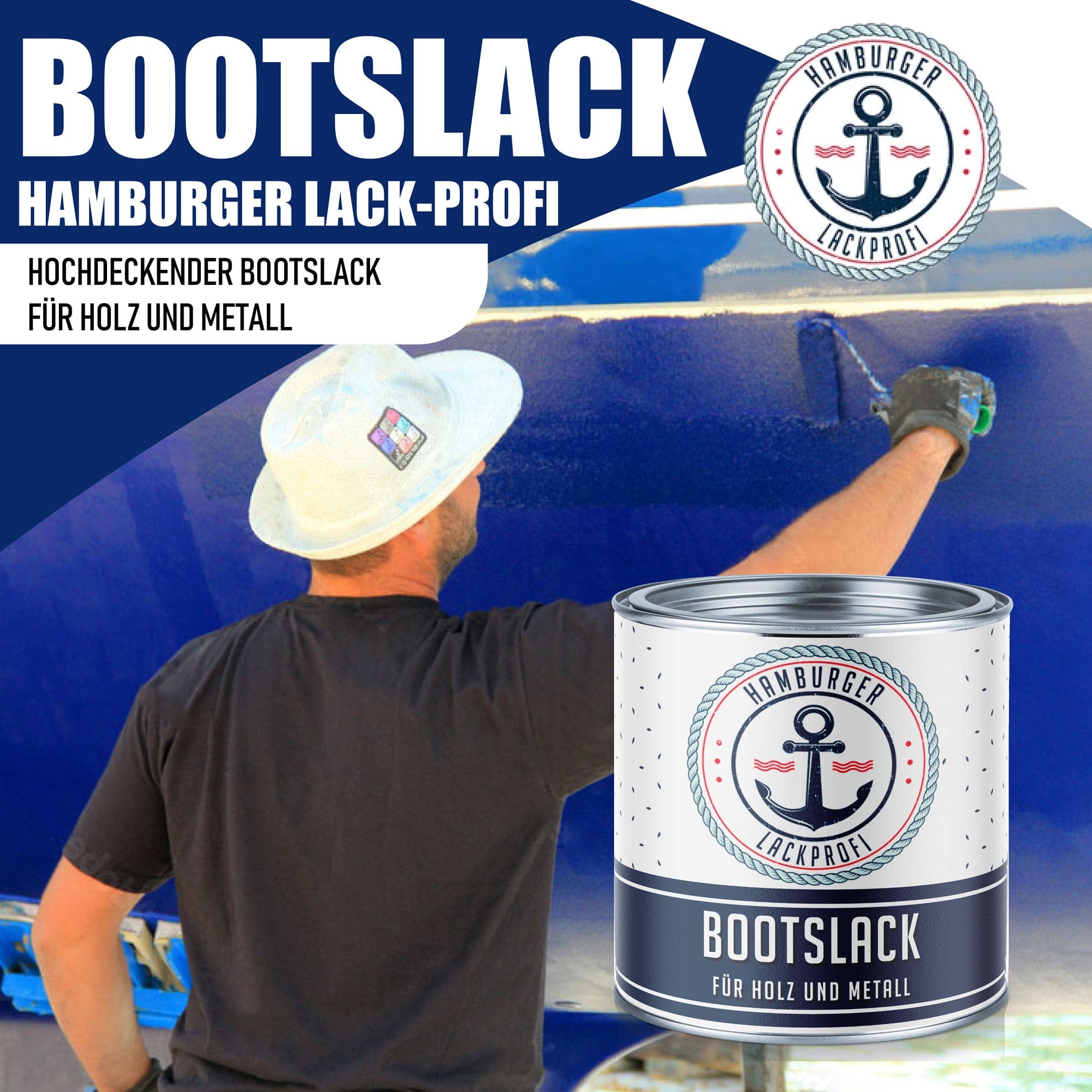 Hamburger Lack-Profi Lacke & Beschichtungen Hamburger Lack-Profi Bootslack mit Lackierset (X300) & Verdünnung (1 L) - 30% Sparangebot