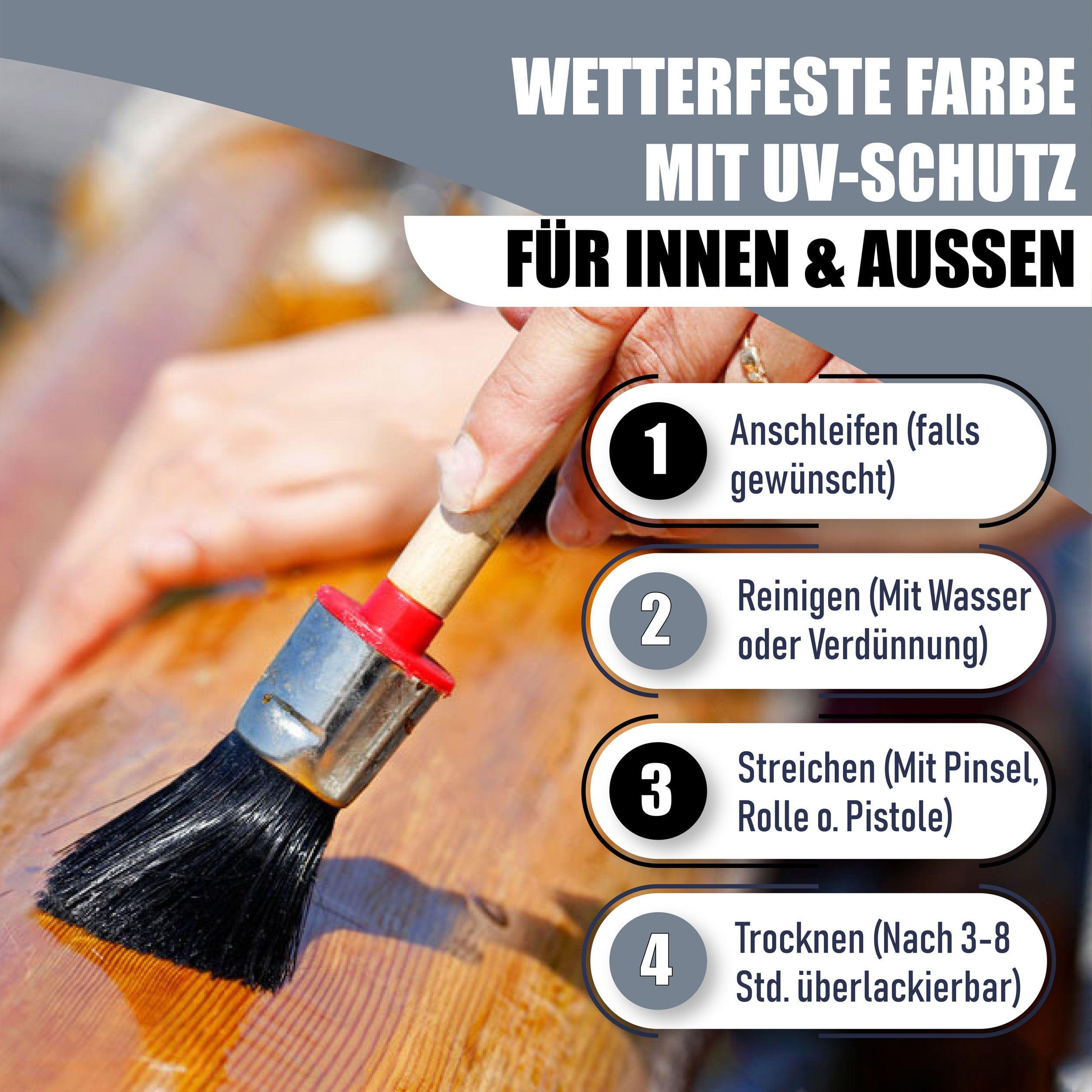 Lausitzer Farbwerke Lacke & Beschichtungen Lausitzer Farbwerke Bootslack mit Lackierset (X300) & Verdünnung (1 L) - 30% Sparangebot