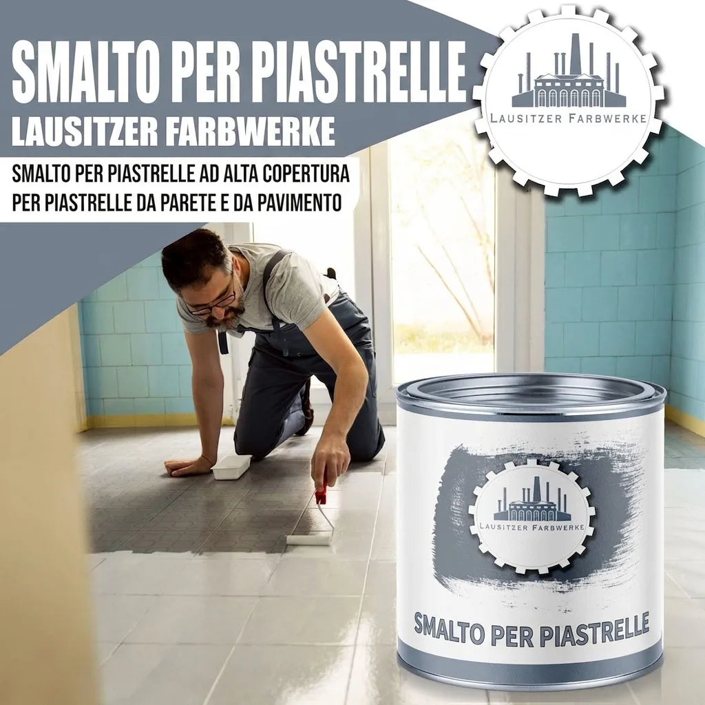 Vernice per piastrelle ad alta copertura Lausitzer Farbwerke: trasforma pareti e pavimenti.