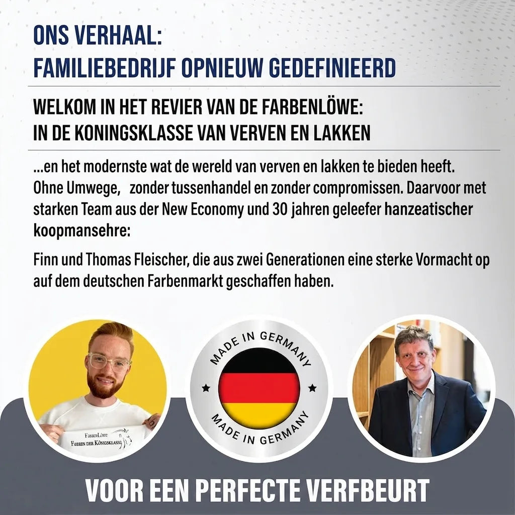 Familiebedrijf Farbenlöwe, met Finn en Thomas Fleischer, herdefinieert verf en lak van Duitse kwaliteit.