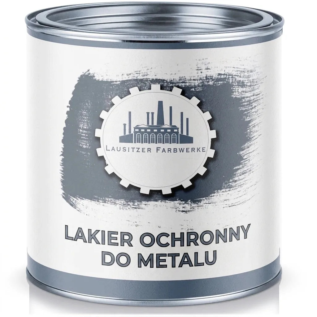 Puszka farby ochronnej do metalu Lausitzer Farbwerke, kolor szary.
