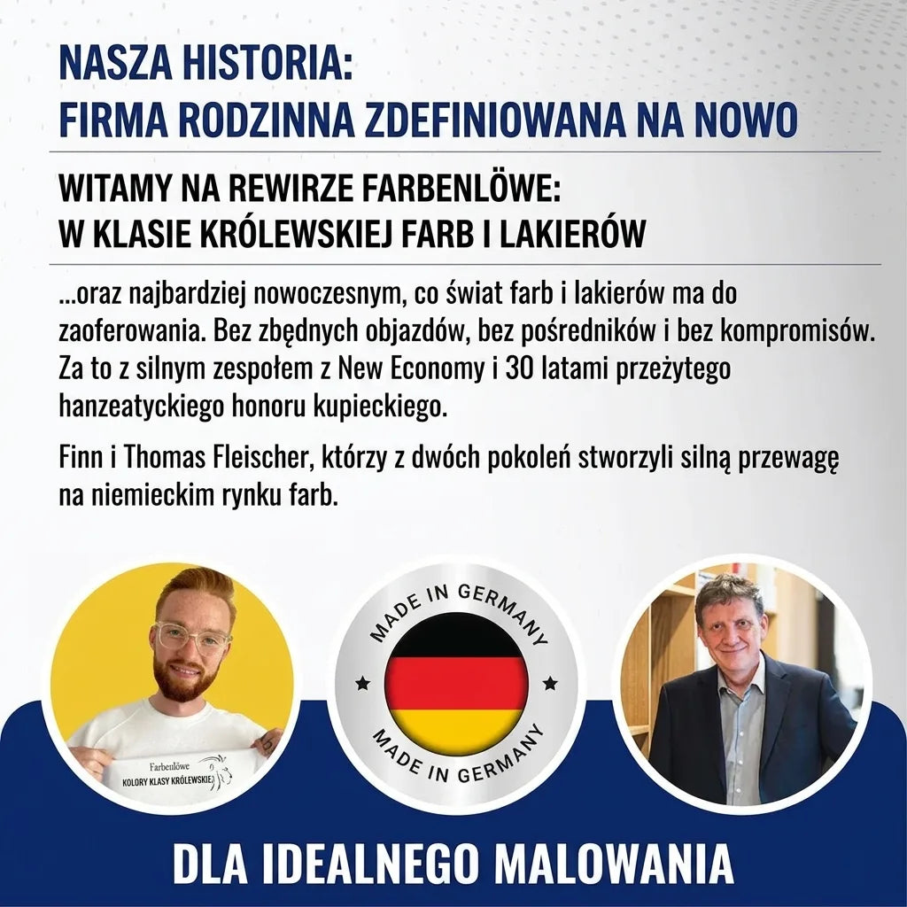 FarbenLöwe: Niemieckie farby i lakiery premium „Made in Germany”. Rodzinna firma dla idealnego wykończenia.