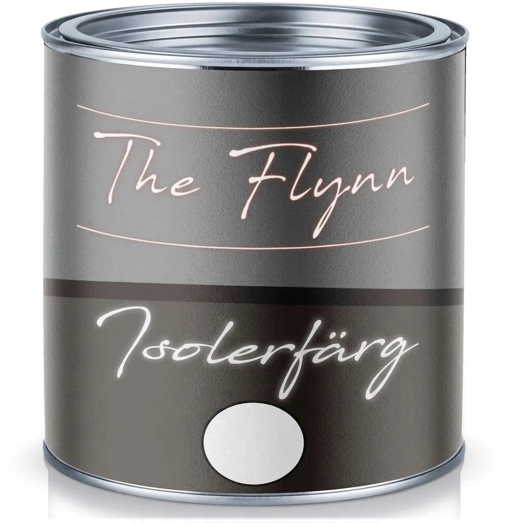 Burk The Flynn Isolierfarbe (isoleringsfärg/grundfärg) med vit färgprövning.