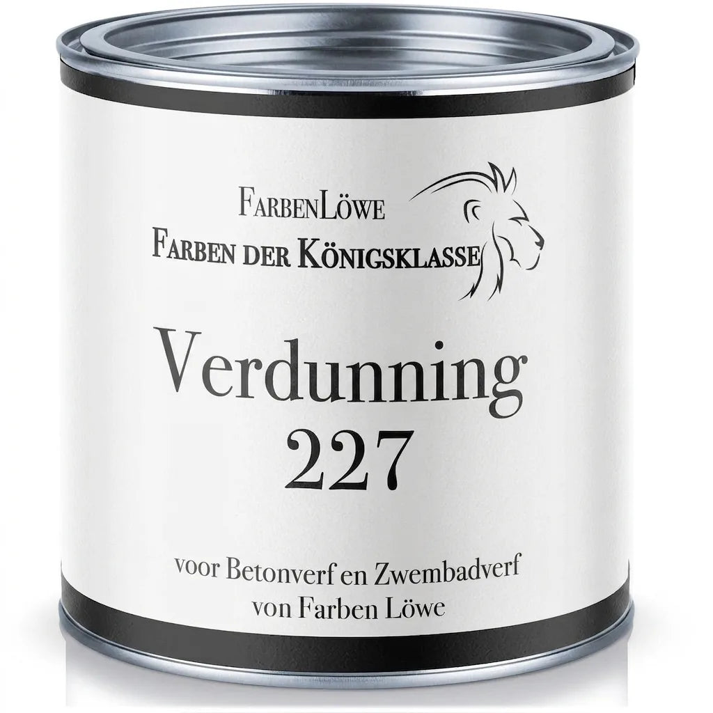 FarbenLöwe Verdunner 227 in blik voor betonverf en zwembadverf.
