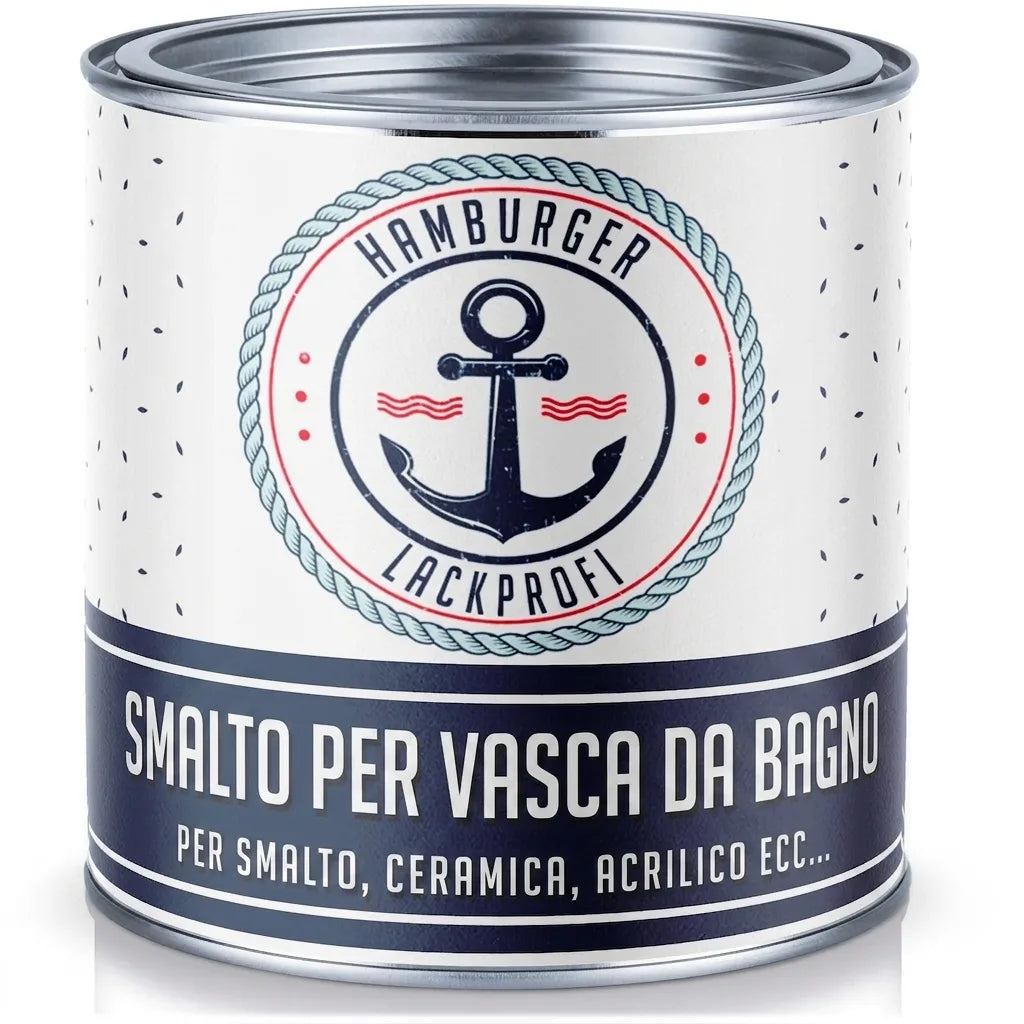 Barattolo di vernice bianca per vasca da bagno, marca Hamburger Lackprofi, per smalto, ceramica, acrilico.