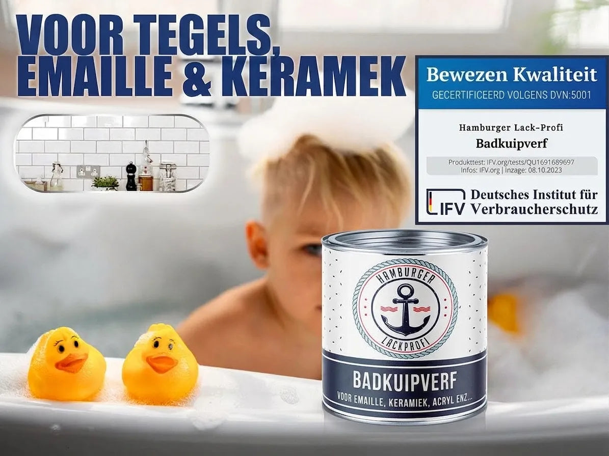 Hamburger Lack-Profi badkuipverf & tegelverf voor emaille, keramiek, acryl. Geteste kwaliteit.