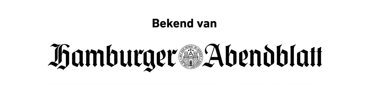 Logo Hamburger Abendblatt met de tekst 'Bekannt aus' (bekend van), een gerenommeerde Duitse krant.