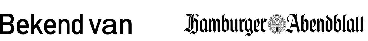 Tekst 'Bekend van Hamburger Abendblatt' met krantenlogo en stadswapen.