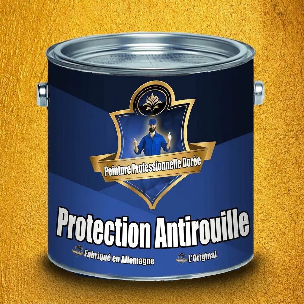 Pot de peinture Goldmeister Farben bleu, protection anti-rouille. Produit allemand original.