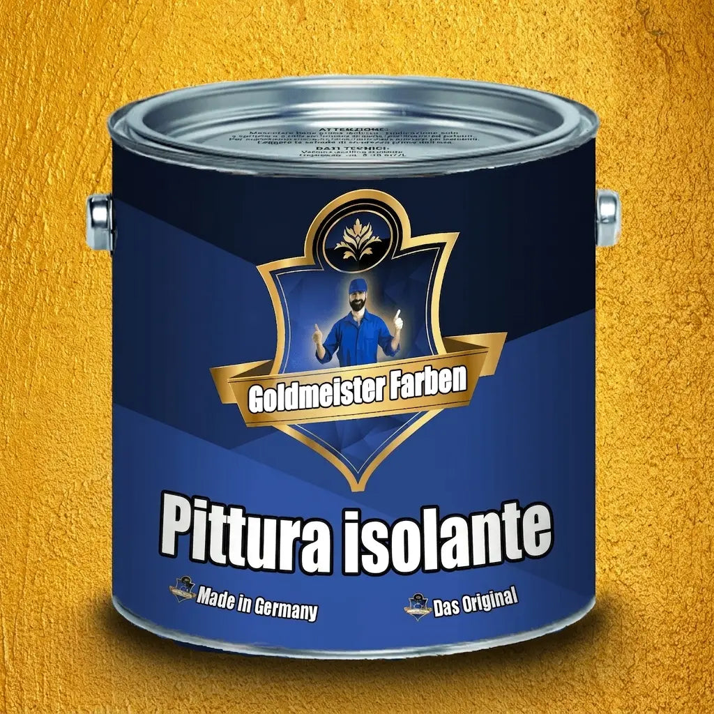 Lattina blu di vernice isolante Goldmeister Farben. L'originale Made in Germany.