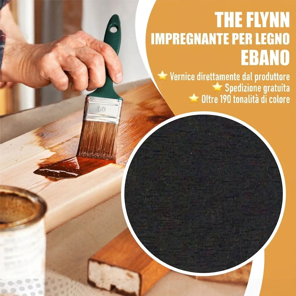 Mano applica mordente su legno. Descrizione prodotto Flynn Holz-Lasur Ebano, con spedizione gratuita e oltre 190 tonalità.