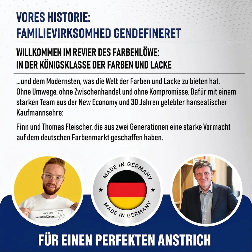 Tysk familie malerfirma FarbenLöwe med Finn og Thomas Fleischer, der definerer maling på ny, 'Made in Germany'.