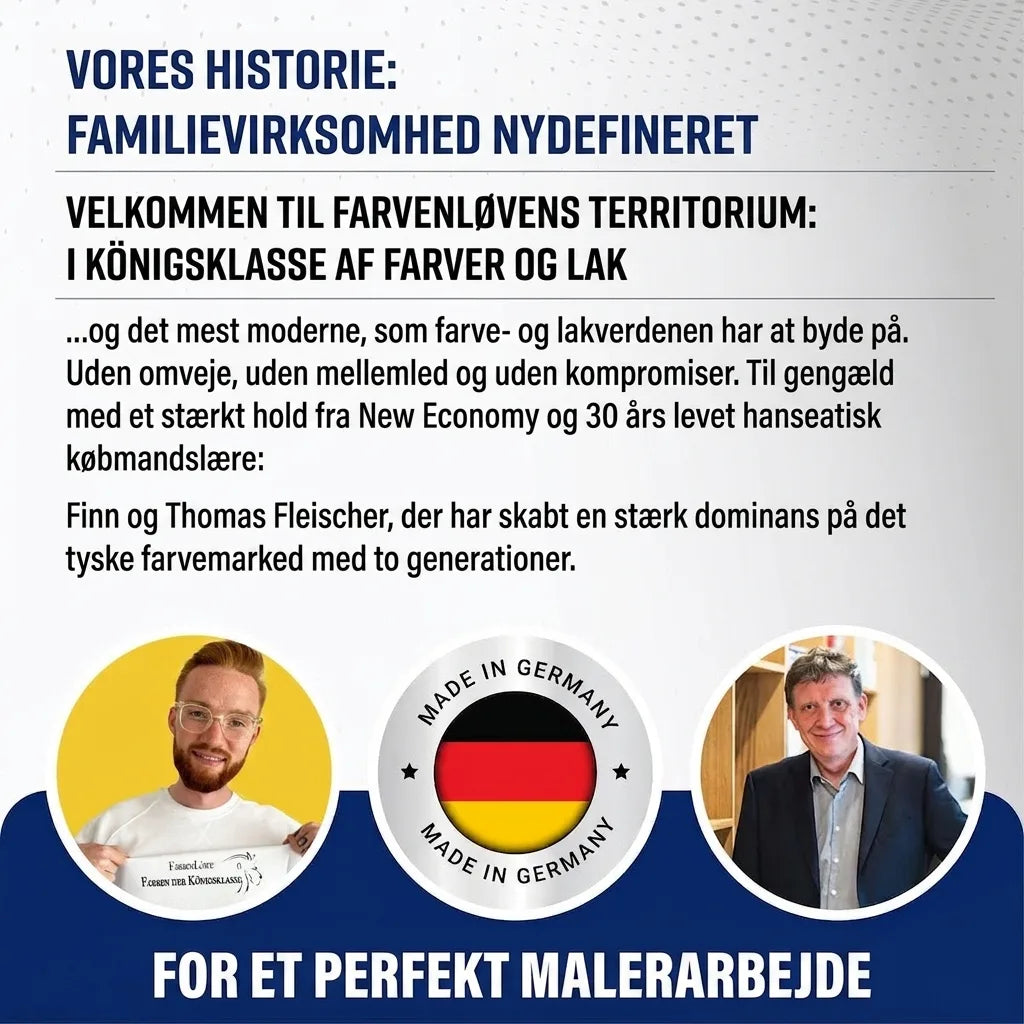 Tysk familieforetagende inden for maling og lak, Finn og Thomas Fleischer, der definerer høj kvalitet.